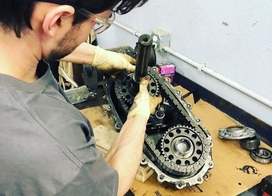 mechanic repairing a transmission in tuftonboro nh